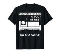 Newton's first law | Prioritise Sleep | Funny Nerdy Physics T-Shirt
