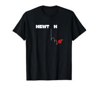 Newton's Gravity Law - Newton and the Apple Value Graphic T-Shirt, Men, Black, S