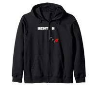 Newton's gravity law - Newton and the apple Zip Hoodie