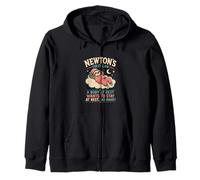 Newtons law - Funny Physics Physicist Saying joke Fun Zip Hoodie