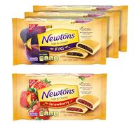 Newtons Soft & Chewy Cookies Variety Pack, Fig Biscuits, Strawberry & 100% Whole Wheat Triple Berry, Pack of 4