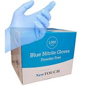 NewTOUCH Disposable Powder Free Vinyl Gloves Blue Nitrile Black Nitrile White Latex, Black Latex Gloves x 1000 (Blue Nitrile, Small)