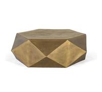 Newtown Coffee Table - Gold Metal - Hexagon
