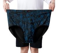 NEWTRASI Big & Tall Underwear for Men Soft Comfortable Modal Fat Guy Boxer Briefs 3 Pack Plus Size Oversized Inner Pants(Black,8XL)