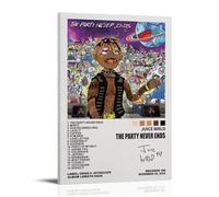NEWTRASI Juice Wrld Poster The Party Never Ends Album Cover Music Posters Posters And Prints Canvas Wall Art Posters 12x18inch(30x45cm) Frame-style-3