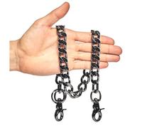 newtro Heavy Duty Wallet Chain Men Women Boy Girl, Biker Motorcycle Pants Jean Punk Goth Key Chain Black Gold Silver TH, Th04-black, 24in