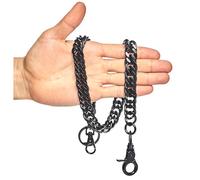 newtro Heavy Thick Strong Biker Key Wallet Chain Trucker Jean Pants Chain for Men Silver Black Gold 17" 24" TH02 - Gold - 17"