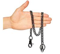 newtro Light Strong Biker Key Wallet Chain Trucker Jean Pants Chain for Men Silver Black Gold 17" 24" D02 - Black - 24"