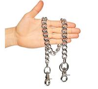 newtro STAINLESS STEEL Heavy Duty Wallet Chain Thick for Men Trucker Biker Pants Jean Car Key Chain Ring Holder Organizer TML, Silver, One size