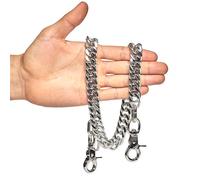 newtro STAINLESS STEEL Heavy Duty Wallet Chain Thick for Men Trucker Biker Pants Jean Car Key Chain Ring Holder Organizer TML, Silver, One size