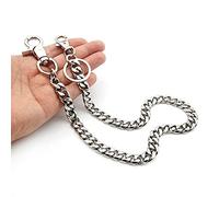 newtro Strong Leash Biker Key Wallet Chain Trucker Jean Pants Chain for Men Silver Black Gold 17" 24" D06 - Silver - 17"