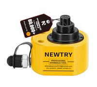 NEWTRY 30 ton Low Profile Hydraulic Ram Jack Multi-section Stoke 54mm(2.13inch) Mini Protable Hydraulic Cylinder Industrial Super Thin Lifting Jack, not for Car (30T)