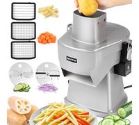 NEWTRY 4 in 1 Electric Vegetable Dicer&Slicer, Commercial Veggie Processor for Dicing, Shredding, Slicing&Slitting, Easy to Clean, Blade Replaceable [GJ817 Updated]