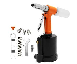 NEWTRY Air Hydraulic Double Power Pop Rivet Gun Industry Pneumatic Pop Riveter Heavy Duty Riveting Tool Kit for 1/8,5/32,3/16,1/4