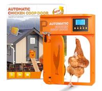 NEWTRY Automatic Chicken Coop Door - Innovative Side-Opening Design, Timer & Light Sensor Control, Solar/Batterie/AC Triple Power Mode with 40M Remote Range, Anti-Pinch IP 45 Electric Chicken Door