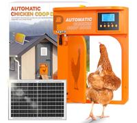 NEWTRY Automatic Chicken Coop Door, Side-Opening, Timer & Light Control