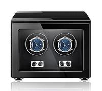 NEWTRY Automatic Watch Winder Double Watches Winder Boxes with Blue LED Light Quiet Motor for Watches Display for Men and Women Gift AC Adapter Not Include Watches
