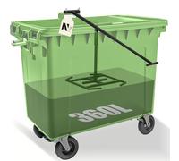 NEWTRY Enlarged Rubbish Press Waste Compactor for 360-660L Wheelie Bin | 3-Adjustable Settings Waste Squasher Presser Rotatable Base for Home Garden Restaurant Community Sanitation