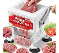 NEWTRY Manual Meat Cutting Machine Slicer Shred Dice with 2.5mm Blade, Boneless Raw Meat Cutter Easy to Clean Detachable for Home Kitchen Butchers Restaurants
