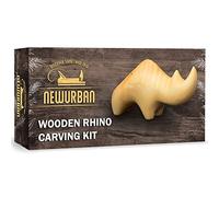 NEWURBAN Wood Carving Kit for Beginners - Whittling kit with Rhino - Linden Woodworking Kit