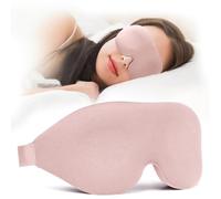 NEWVANGA Sleep Mask for Back and Side Sleeper, Block Out Light, Luxury Sleeping Eye Mask of 3D Night Blindfold, Zero Pressure Breathable Travel Eye Cover Pink