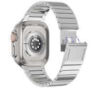 NewWays 49mm 46mm 45mm 44mm 42mm(Series 3 2 1) Metal Strap Compatible for Apple Watch Ultra 3 2 1 Series 11/10/9/8/7/6/5/4/3/2/1/SE,iWatch Stainless Steel Straps Replacement Band,Silver