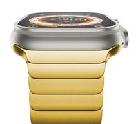 NewWays 49mm 46mm 45mm 44mm 42mm(Series 3 2 1) Metal Strap Compatible with Apple Watch,Solid Stainless Steel Link Replacement Band for iWatch Ultra/Ultra2,Series 10/9/8/7/6/5/4/3/2/1/SE,Gold