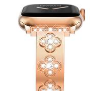 NewWays Bling Strap for Apple Watch Strap 38mm 40mm 41mm 42mm,Rosegold