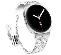 NewWays Compatible for Samsung Galaxy Watch 8 40mm 44mm/8 Classic 46mm Bands, Women Metal Replacement Bling Jewelry Bracelet Rhinestone Strap Wristband for Galaxy Watch 8/8 Classic