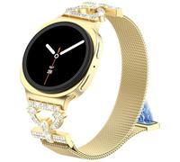 NewWays Compatible for Samsung Galaxy Watch 8 40mm 44mm/8 Classic 46mm Bands, Women Metal Replacement Bling Jewelry Bracelet Rhinestone Strap Wristband for Galaxy Watch 8/8 Classic