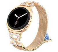 NewWays Compatible for Samsung Galaxy Watch 8 40mm 44mm/8 Classic 46mm Bands, Women Metal Replacement Bling Jewelry Bracelet Rhinestone Strap Wristband for Galaxy Watch 8/8 Classic