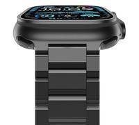 NewWays Compatible with Apple Watch Strap Series 10 42mm Series 9 8 7 41mm Series SE 6 5 4 40mm Series 3 2 1 38mm iWatch Metal Link Straps Stainless Steel Replacement Bands,Black