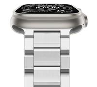 NewWays Compatible with Apple Watch Strap Series 11 10 42mm Series 9 8 7 41mm Series SE 6 5 4 40mm Series 3 2 1 38mm iWatch Metal Link Straps Stainless Steel Replacement Bands,Silver