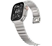 NewWays Grade 5 Titanium Band Compatible with Apple Watch Band Ultra 3 2 1 49mm Series11 10 46mm 45mm 44mm for Men, Titanium