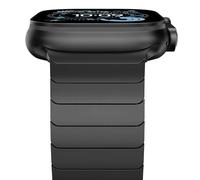 NewWays Metal Strap Compatible with Apple Watch 49mm 46mm 45mm 44mm,Solid Stainless Steel Link Replacement Band for iWatch Ultra 3 2 1 Series 11 10 9 8 7 6 SE 5 4,Black