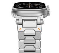 NewWays Metal Strap Compatible with Apple Watch Straps 49mm 46mm 45mm 44mm 42mm(Series 3 2 1),Stainless Steel Replacement Band for iWatch Ultra 2/Ultra Series 10 9 8 7 6 5 4 3 2 1 SE,Silver