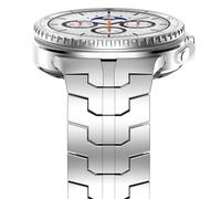 NewWays Titanium Grade 2 Metal Strap Compatible with Samsung Galaxy Watch 8 Classic 46 mm/Watch 8 44 mm 40 mm, Silver