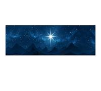 Newwiee 18 ft x 6 ft Nativity Scene Backdrop Banner Easter Scene to Bethlehem Nativity Christmas Decor Bible Supplies Western Backdrop for Christmas Church Event Medieval Party Decor (Bethlehem)