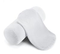 Newwiee 2 Pcs Cervical Neck Roll Pillow Cover with Zipper Round Pillowcovers Neck Roll Pillowcase Cylinder Soft Bolster Pillowcases for Cylindrical Cushion, Pillow Case Only(16 x 6 Inch,White)