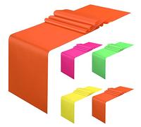 Newwiee 4 Pcs Neon Glow Party Table Runner Neon Party Supplies for Neon Party Supplies Fluorescent Neon Birthday Wedding Party Favors Kitchen Table Decorations, 70.87 x 11.81 Inch