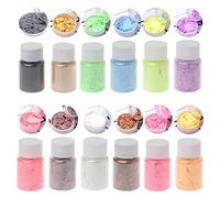 Newwyt Pearlescent Mica Pigment Powder for Creative Rainbow UV Resin Epoxy Craft Multi-color Powder DIY for Lip Gloss Soap Maki 11# Mica
