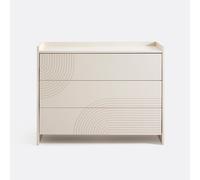 Newxor 3-Drawer Chest of Drawers Ivory