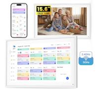 NEWYES 15.6" Smart Digital Calendar, Family Wall Planner with Chore Chart & Meal Planner, No Subscription Touchscreen Display for Busy Home, Wall Mountable Electronic Agenda Board,UK Adapter