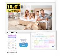 NEWYES 15.6" Smart Family Calendar Planner, Touchscreen Digital Wall Calendar with Chore Chart, Reward System, Auto Sync with Google, iCloud & Outlook, No Subscription