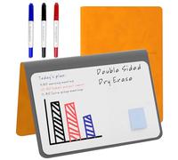 NEWYES Mini Whiteboard A5, Wipe Clean Memo Board, Portable Whiteboards with 3 Colour Pencils, Suitable for Holding Meeting Notes, Shopping Lists, Household Plan and to-Do Lists, Orange
