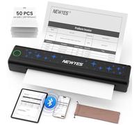 NEWYES Thermal Printer, Inkless Portable Printer A4, Small Printer for Business Travelers and Students with iOS, Android, Laptop for Office, Car and Home