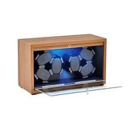 Newymaking 6 Slots Automatic Watch Winder, Wooden Watch Case with Serenity Backlight, Super Quiet Motor, Soft Watch Pillows for Women and Man Watches, USB Powered Supply, Balck, Black