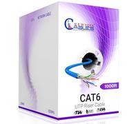 NewYork Cables | CAT6 Riser Cable 1000FT | 23AWG UTP 4 Pairs, 550MHz 10Gbps Ethernet Cable for Home, Office, Streaming & Gaming | CMR Rated for Vertical Runs | Fire-Safe Jacket | Easy Pull Box | Blue