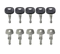 Newyuan 10 Pcs 706 Fuel Cap Key and 606 Ignition Key Compatible with Liebherr Bomag JD Excavators Dumper Loader Plant with Key Ring