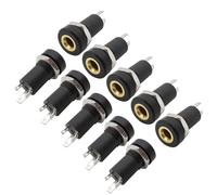 Newyuan 10Pcs 3.5mm Audio Jack Socket,3 Pole Stereo Socket Connector, Headphone Jack Connector with Nut